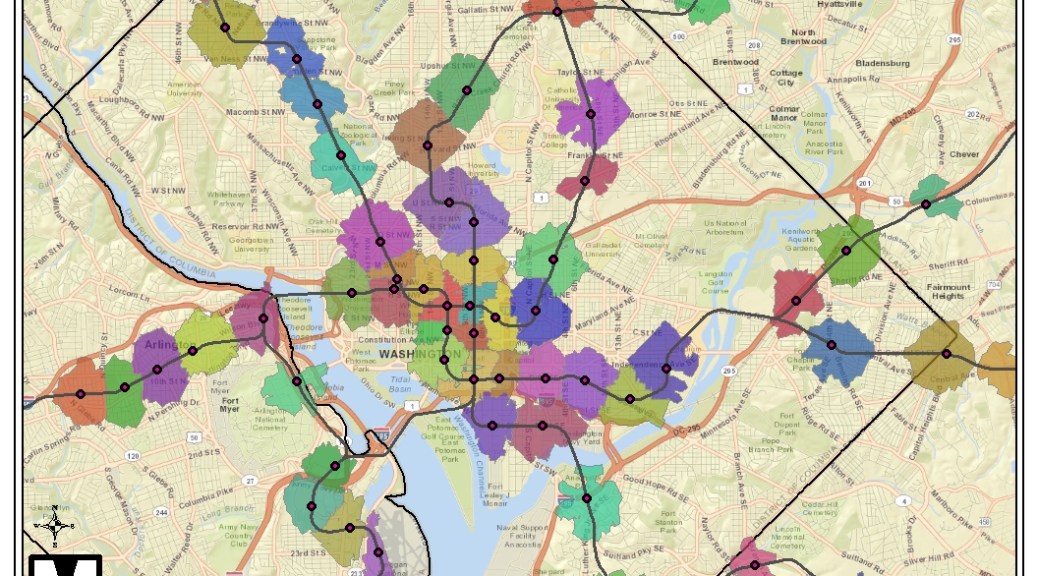 DC Metro Walkshed maps